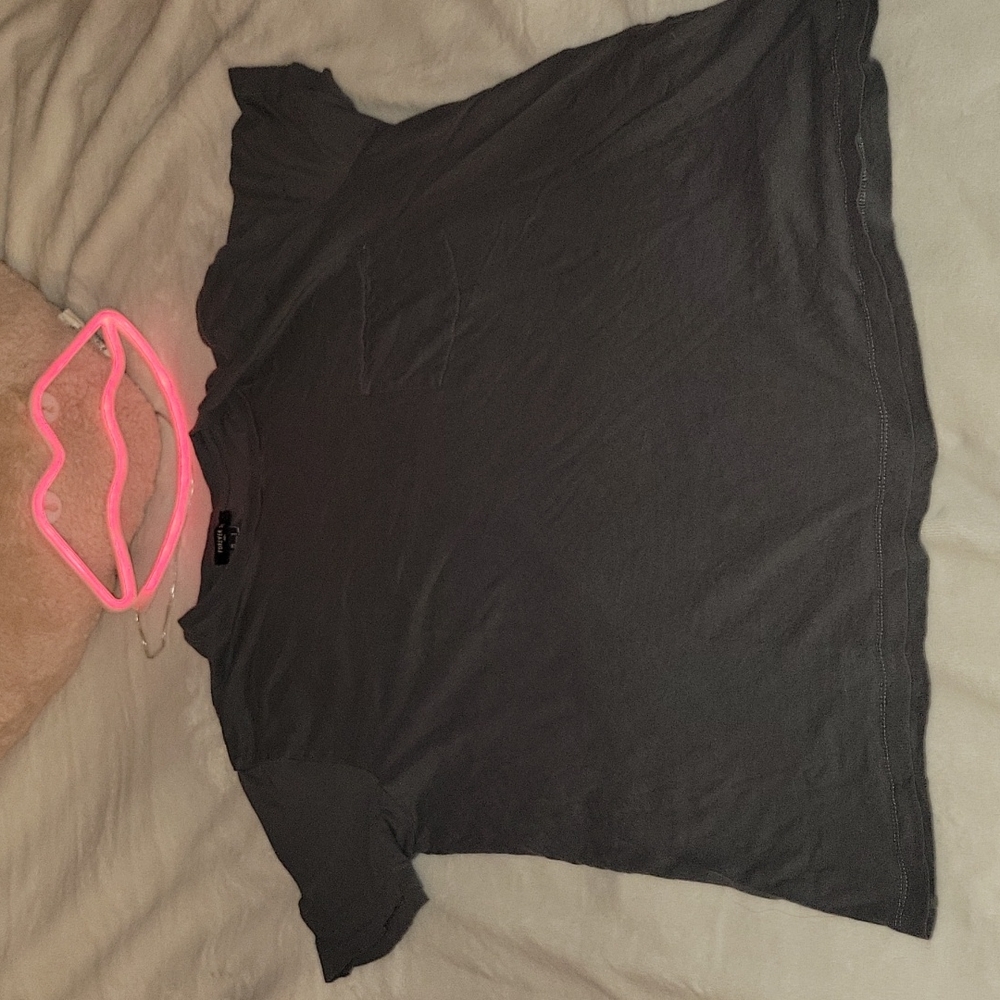 F21 Men's Gray Pocket Tee sz L